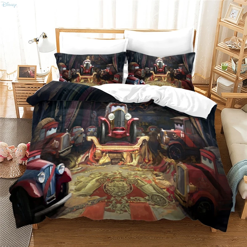 

Popular McQueen 95 Disney Cars 3d Bedding Set Cartoon Duvet Cover Pillowcase for Adult Children Gifts Twin Full Queen King Sizes