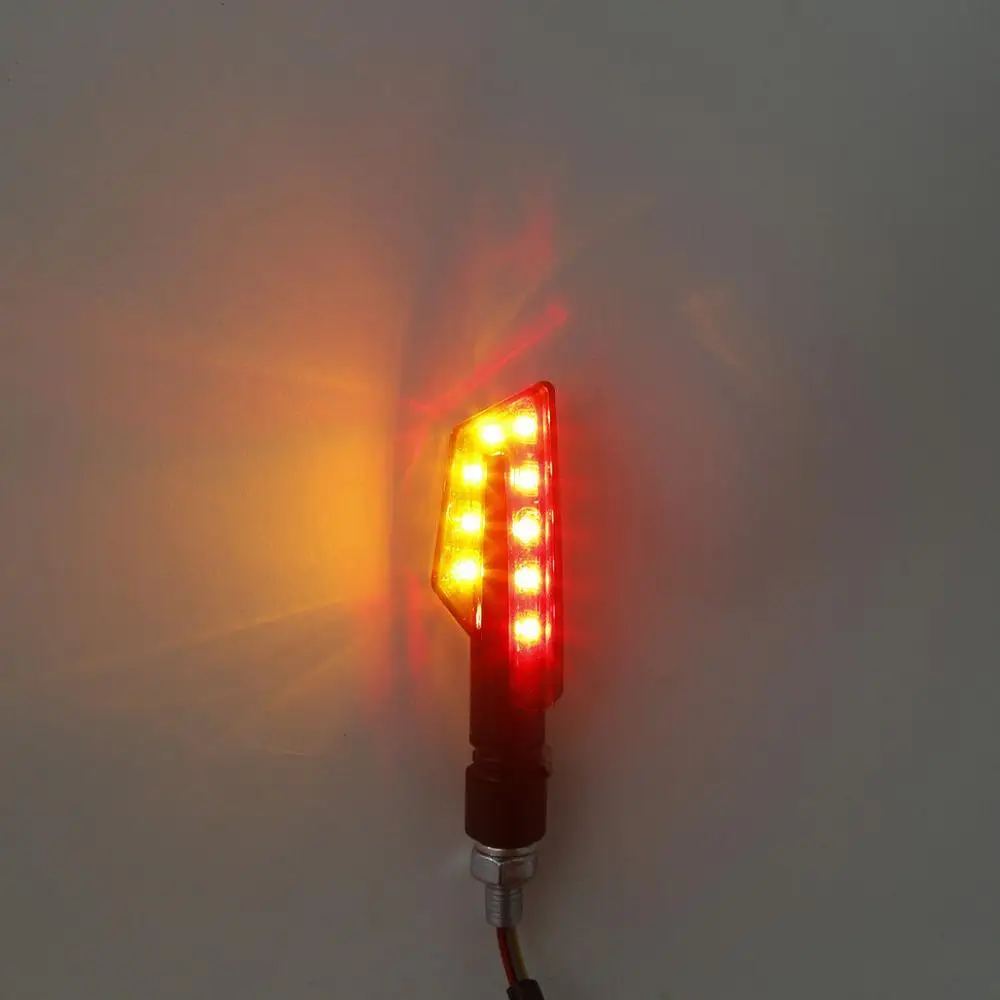 

12V Universal Motorbike LED Turn Signal Amber Red Lamp Indicators Blinker Lights