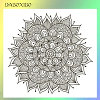daboxibo kaleidoscope transparent clear stamps for diy scrapbookingcard makingphoto album silicone decorative crafts 13x13