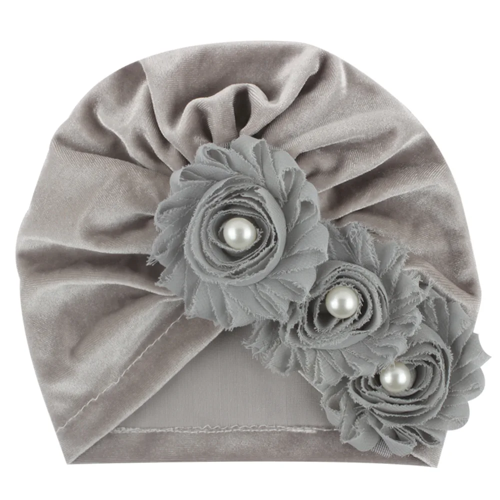 

New Baby Hat for Girls Bohemia Baby Girl Hat with Pearls Photography Props Newborn Turban Hats Kids Beanie Baby Cap