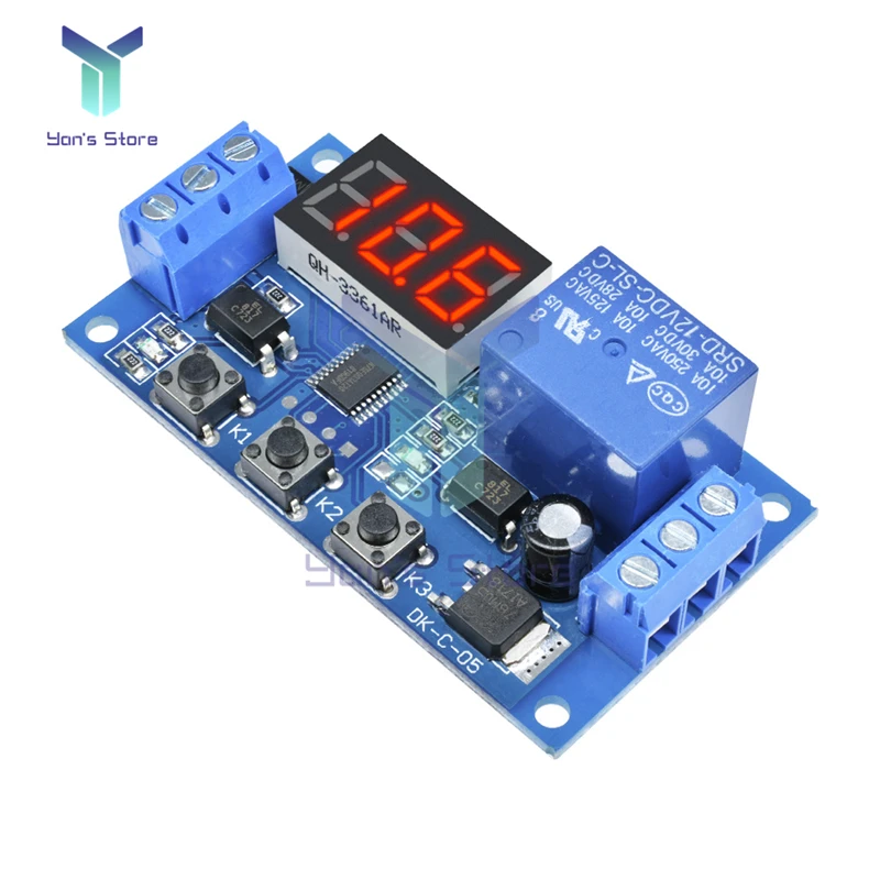 DC 12V LED Digital Time Delay Relay Module PCB Board Timing Control Programmable Timer Switch Trigger Cycle with Shell | Обустройство