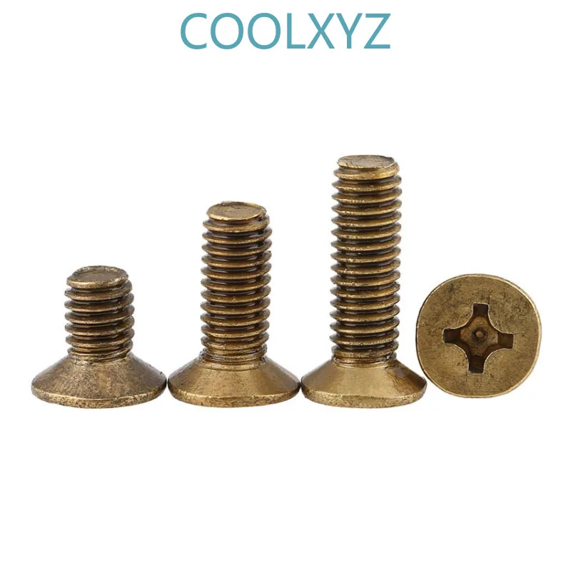 Cross Countersunk Head Brass Screw KM GB819 Philip's Flat Bolts Copper Machine Mini Screws M2 M2.5 M3 M4 15PCS | Обустройство