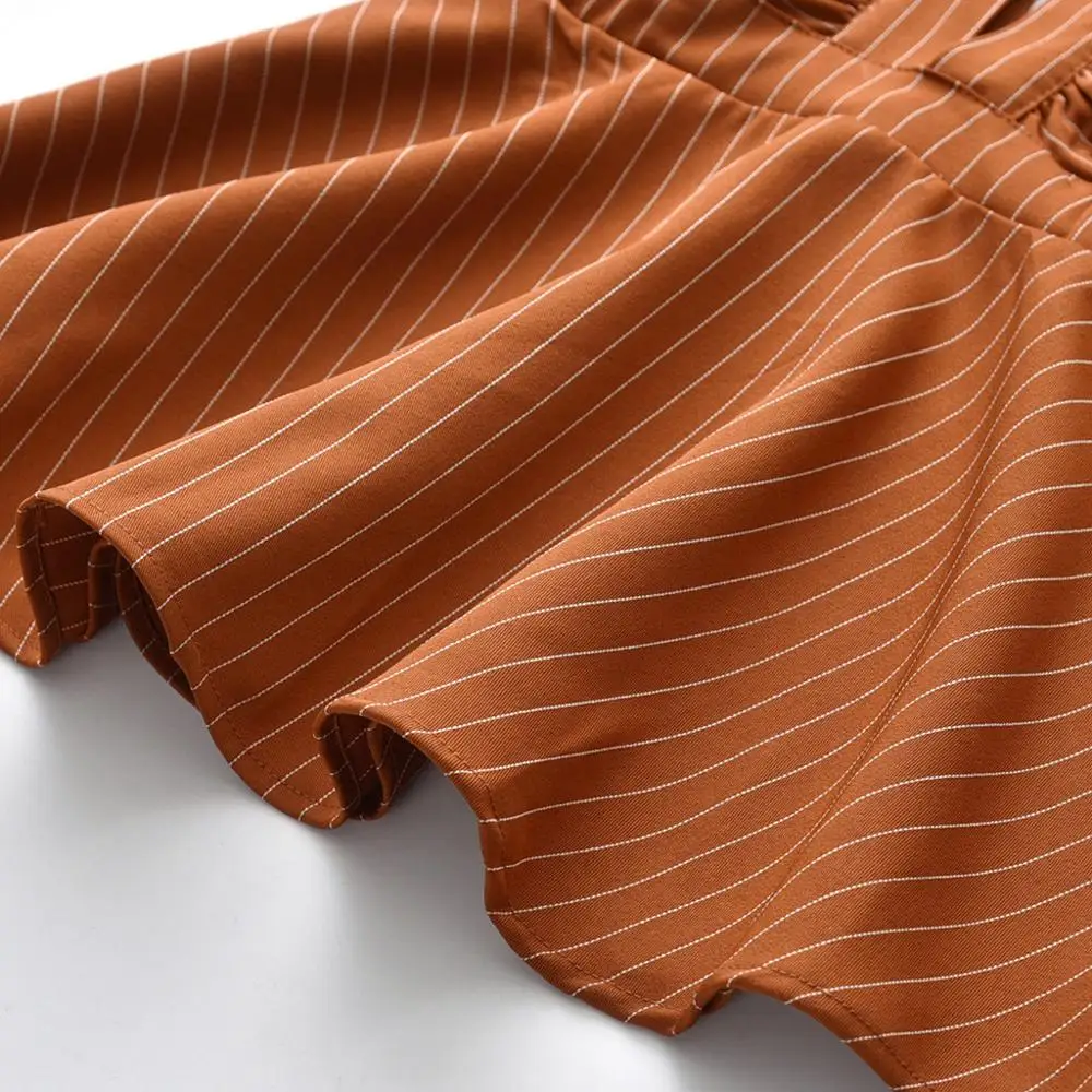 Платья для девочек платье маленьких с оборками в полоску на бретельках принцессы