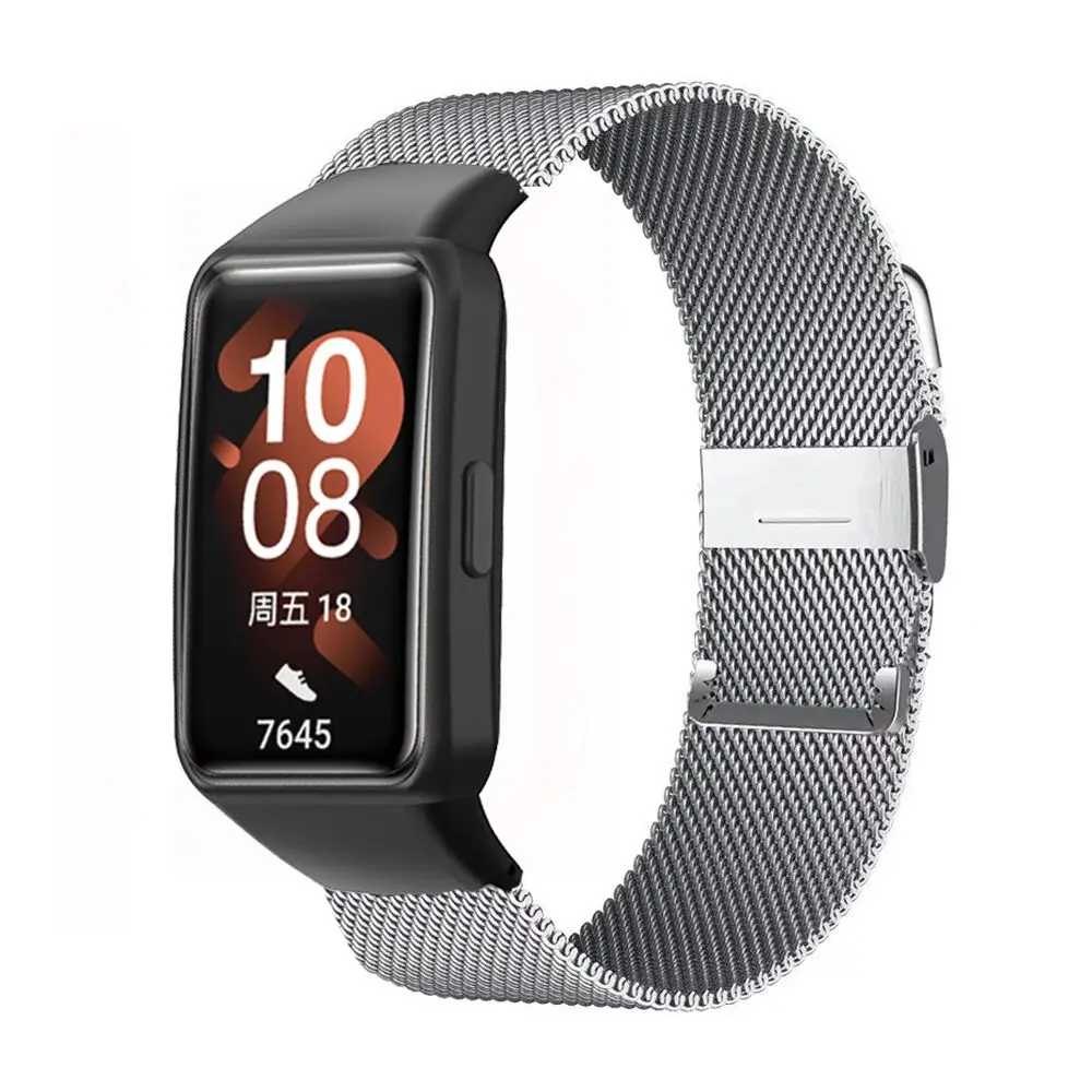 

Strap For Huawei Honor Band 6 Smartwatch Band Bracelet Magnetic Loop Stainless Steel Metal For Huawei Band 6 Correa Watch Strap