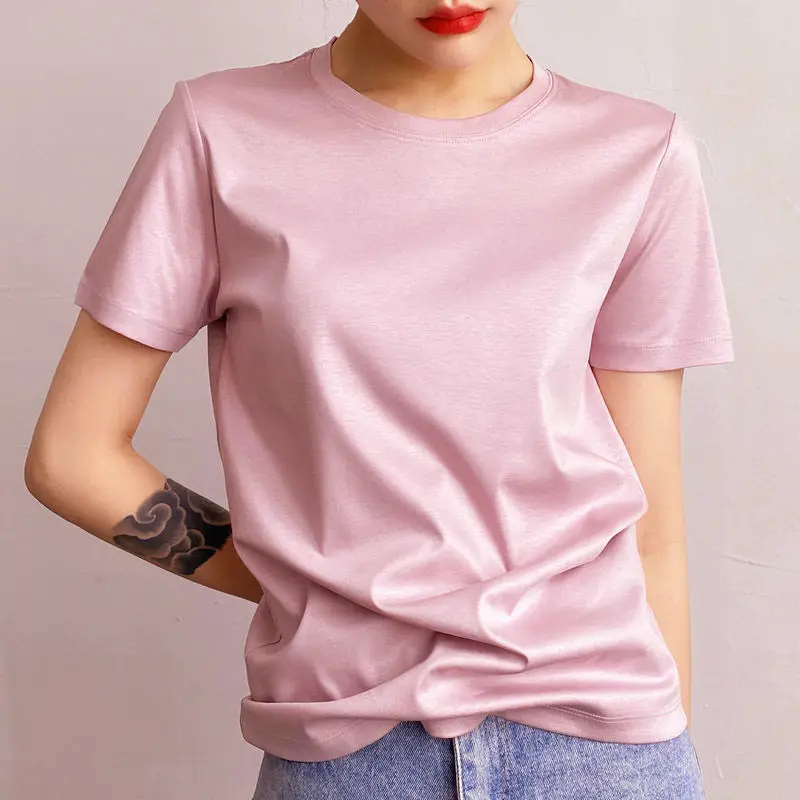 

Classic fashion quality women's soft casual breathable short sleeve T-shirt