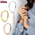Seialoy, новая мода, блестящие многоугольные кольца для женщин, мужчин, девочек, дружба, стекируемые кольца, пара, свадьба, помолвка, ювелирное изделие, подарок