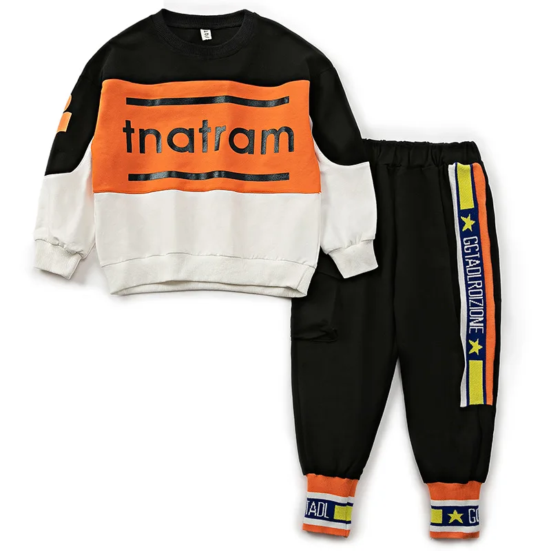 

Kids Clothes Boys Spring Autumn Letter T Shirt +pants suit New children Clothes 4 6 7 8 9 10 11 12 Years Boys Clothes sets