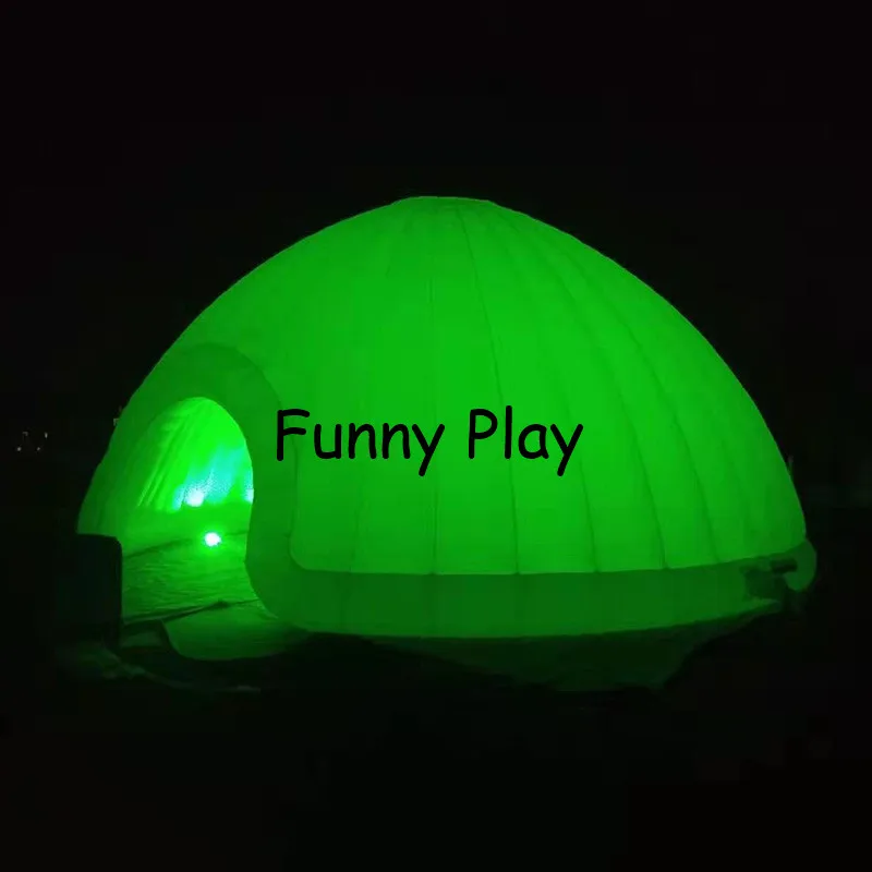Дешевая Красивая надувная вечеривечерние светодиодная купольная палатка для