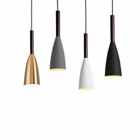 modern hanging ceiling lamps e27 iron wood pendant lights dining table bedside decorative bar showcase spot light