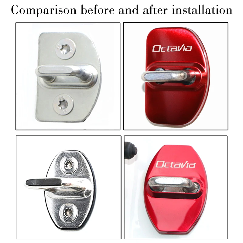 4 шт./компл. женские защитные крышки из нержавеющей стали для Skoda Kodiaq Octavia Yeti Rapid Superb