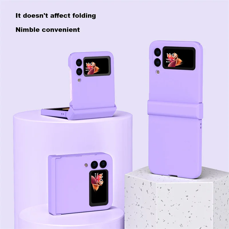 

Macaron Candy Color Phone Case For Samsung Galaxy Z Flip 3 Simple Protection Back Cover For Galaxy Z Flip 3 5G