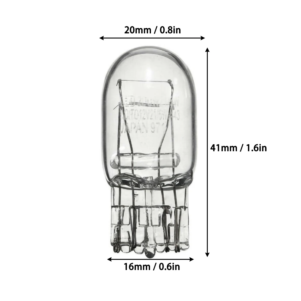 

10Pcs T20 7443 W21 5W Clear Glass DRL Turn Signal Brake Stop Tail Lights Bulb