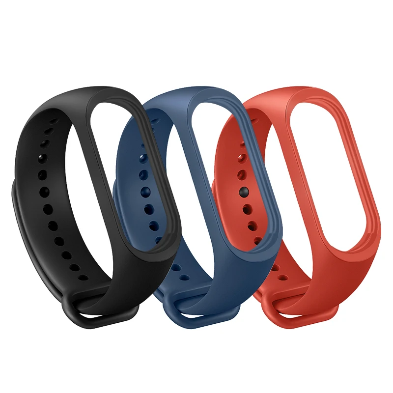 Ремешок силиконовый для xiaomi Mi Band 5 3 4 сменный Браслет наручных часов 2 аксессуары