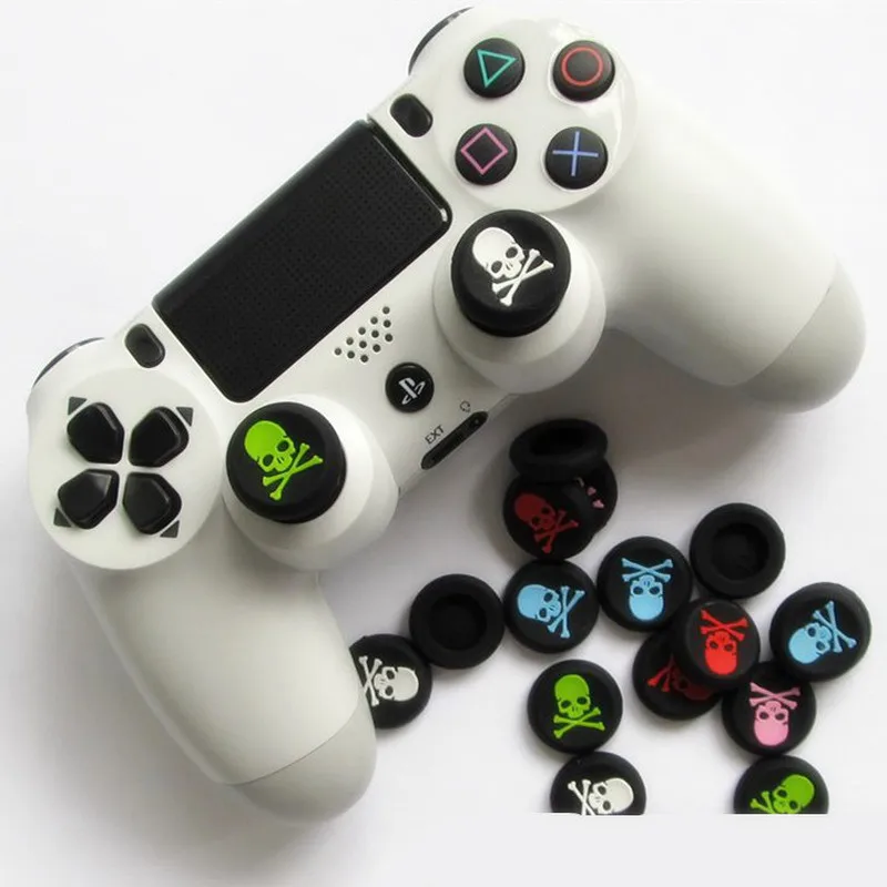 2 шт. резиновые силиконовые противоскользящие джойстики в виде черепа для PS3 PS4 Xbox