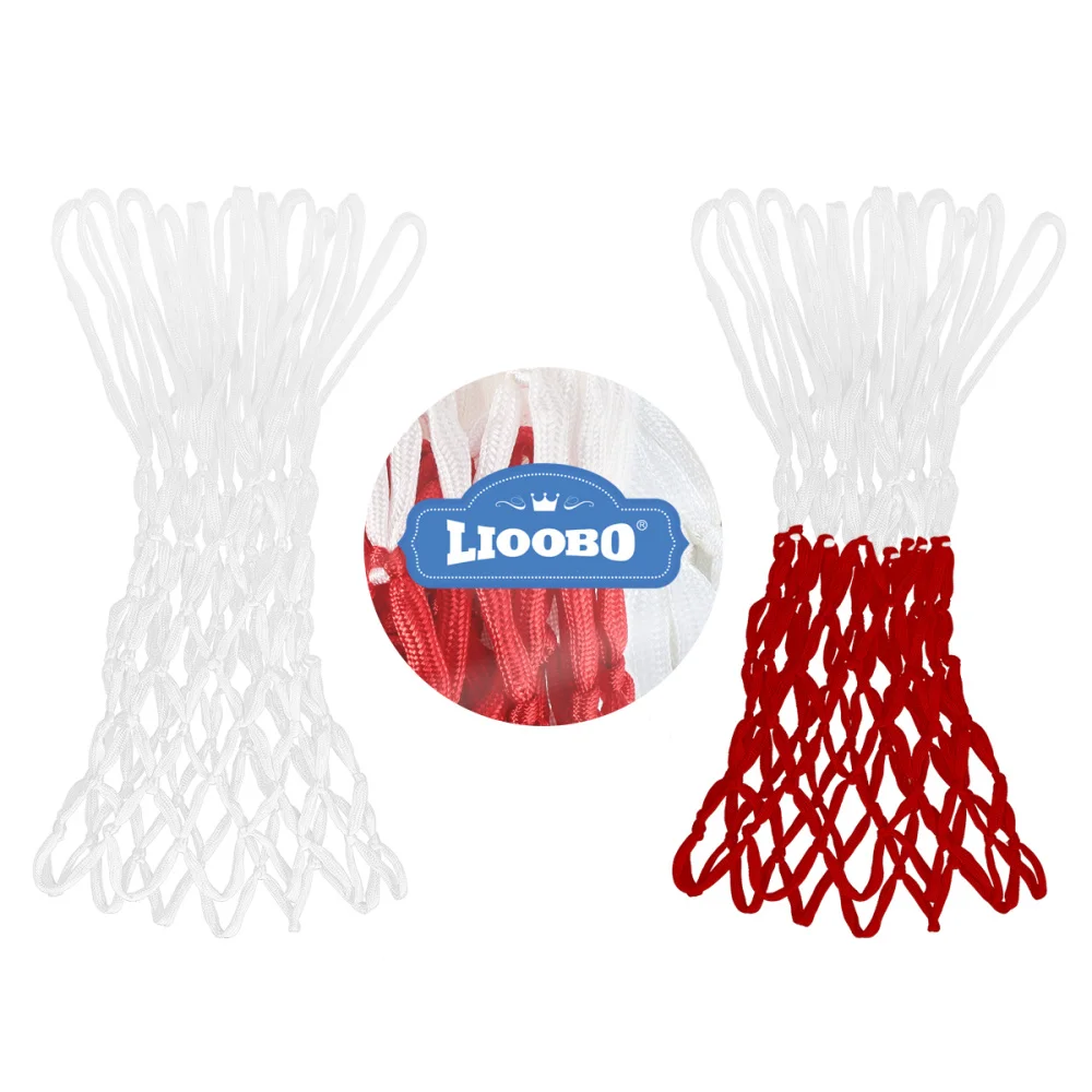 

LIOOBO Nylon Braided Regular Size Professional Basketball Net Replacement Basketball Net All-Weather Heavy Duty Thick Net 12 Loo