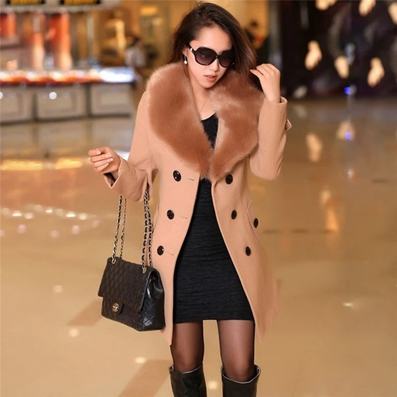 Утепленная шерстяная куртка зима осень 2019 модное пальто женское Шерстяное