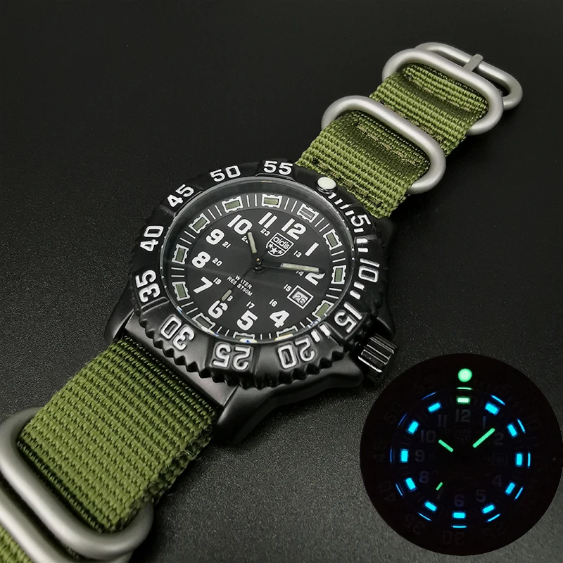 

2020 The New Men's Quartz Watch Leisure Outdoor Sports Luminous Watch Multi-functional NATO nylon Waterproof Men Military Watch