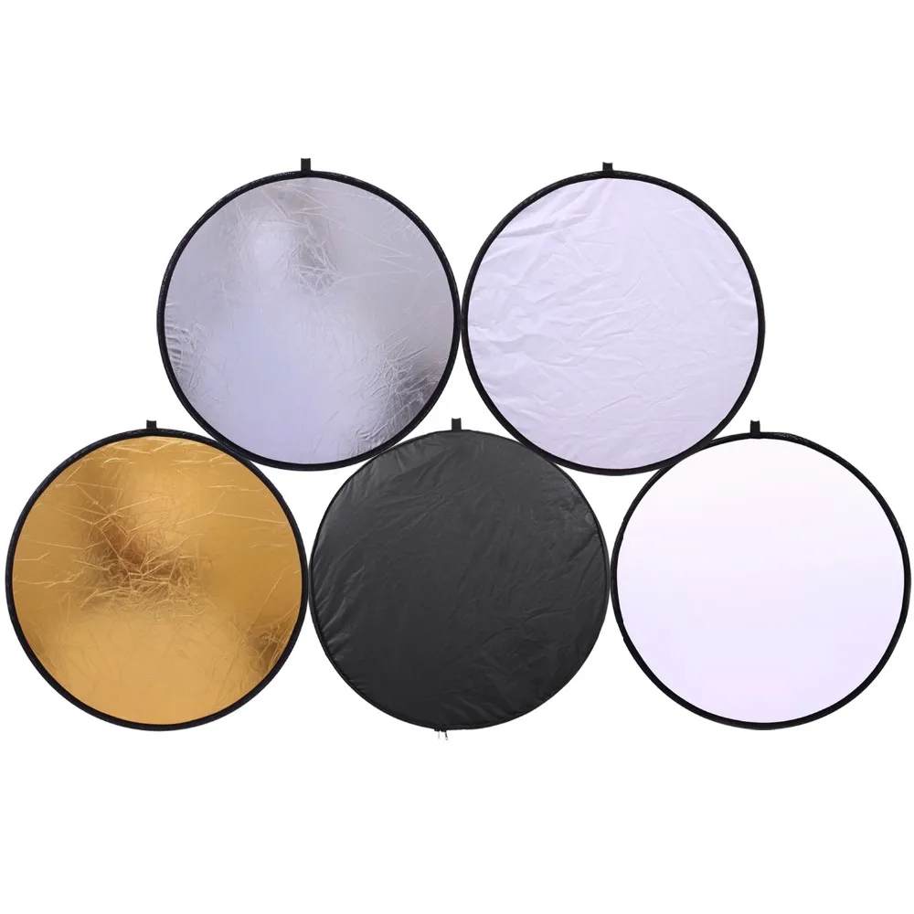 32-Inch 80CM Portable 5 in 1 Photography Collapsible Multi-Disc Lighting Reflectors Foldable Round Light Reflector for Studio |