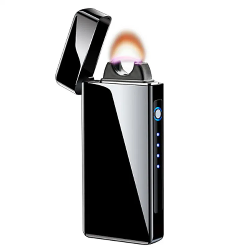 

USB Arc Large Flame Lighter High-Power Electric Pulse Flame Cigar Metal Cigarette Lighter Men'S Small Gift