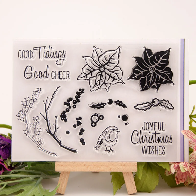 1pc лист фрукты прозрачный силиконовый штамп уплотнение для скрапбукинга