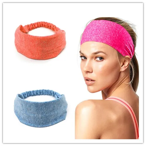 Спортивные повязки на голову для женщин эластичные фитнеса и йоги широкие волос