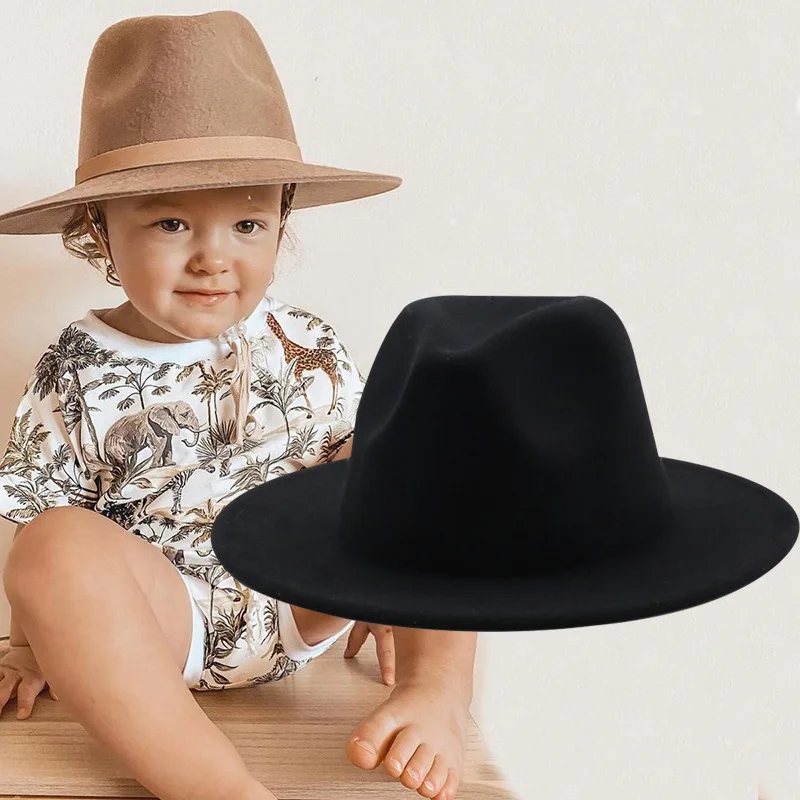 

6pc Baby Hat for Children Boy Girl Fedora Hat Girls Kids Fedoras Children Casual Felt Hats Child Panama Cap Infant Jazz Top Caps