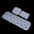 Плоские Кольца коллекция прессформы ювелирные изделия ручной работы инструменты DIY Изготовление ювелирных изделий Кольцо силиконовые формы для Смолы хрустальные формы для эпоксидной смолы