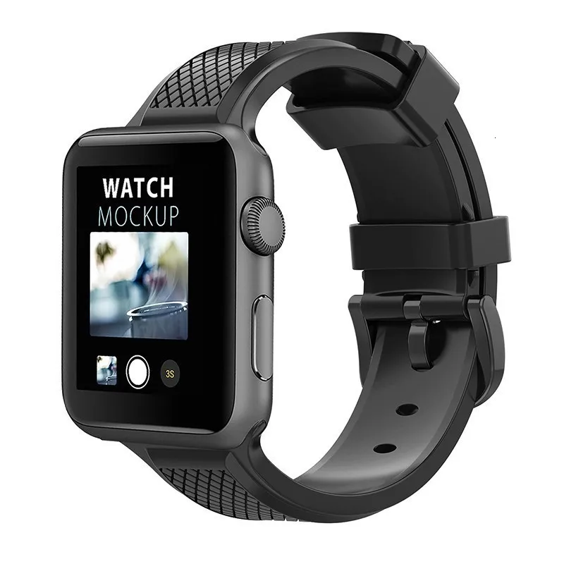 Мягкий силиконовый ремешок для Apple Watch серии 4 3 iwatch полосы 42 мм 38 44 мм 40 мм ремень браслет умные часы аксессуары петля