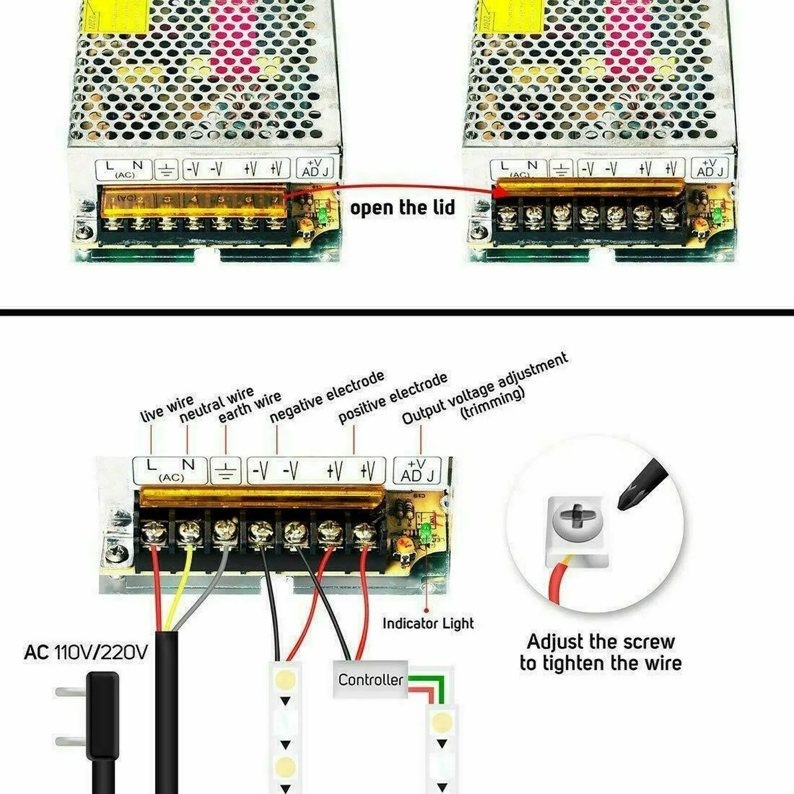 AC DC 5V 12V источник питания 24 V 48V Fonte 500W трансформаторы 220V до 5 12 SMPS Mean well|Импульсный