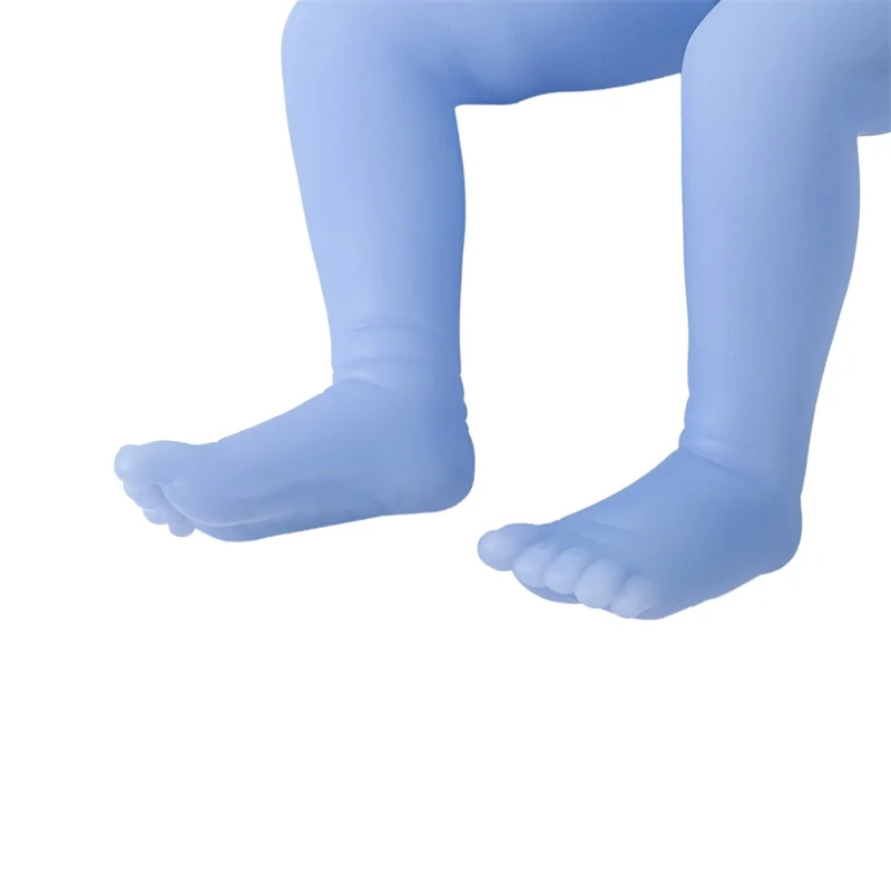 

30cm Bebe Reborn Baby Doll 12 Inch Soft Blue Night Light Full Silicone Doll Unpainted Unfinished Doll Parts DIY Blank Doll Kit