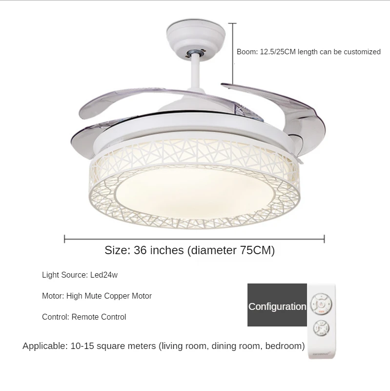 Современный потолочный вентилятор простая лампа для ресторана гостиной люстра