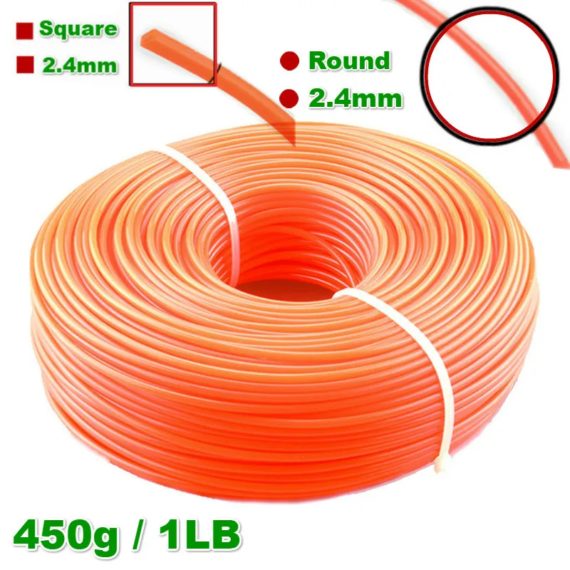 Новый 2 4 мм 1LB триммер Strimmer кусторез нейлоновая веревка шнур Круглый/квадратный