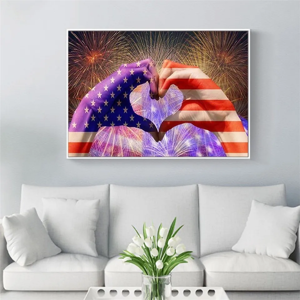 AZQSD 5D DIY Diamond Painting Mosaic Scenic Heart Needlework Picture Of Rhinestones Embroidery Landscape Home Decor | Дом и сад