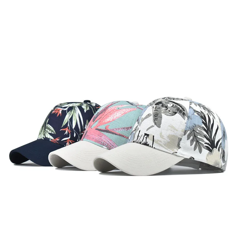 

Popular Chinese style variable print baseball cap, ladies personality outdoor travel ponytail hat