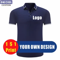 high end custom polo shirt logo print embroidery personal brand text picture men and women customized work polo s 4xl onecool