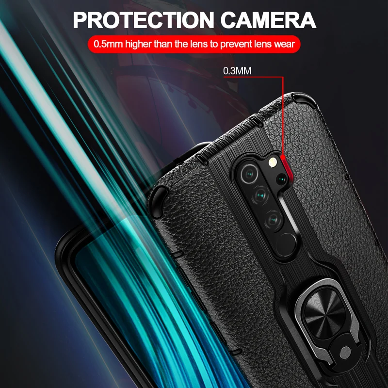 

For Xiaomi Redmi Note 8 Pro Case Armor shockproof Cover Car Magnetic Ring Bracket Case For Mi 9T Redmi K20 Pro Note 7 8 Pro Case