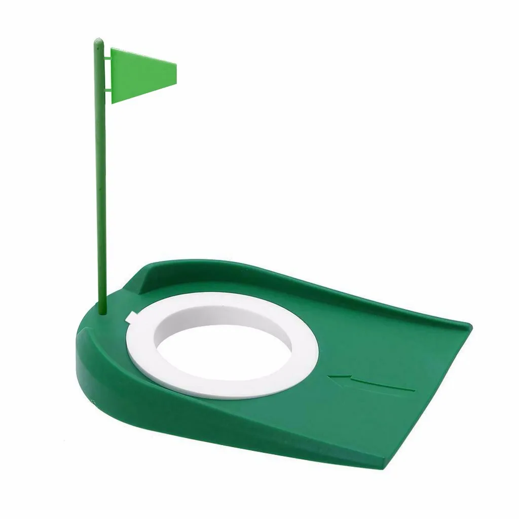 

Indoor Golf Putting Cup With Hole Flag Training Putter Practice Aid Home Yard Outdoor Training Trainer Aids Tool Adjustable Hole