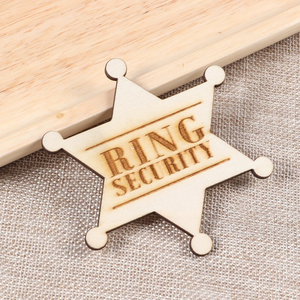 

Ring Badge Breastpin for Wedding Rustic Wooden Ring Bearer Gift for Boys Wedding Accessories