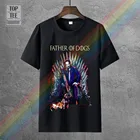 Мужская хлопковая футболка с принтом Отец собак Джона уика Киану Ривз, летняя футболка с короткими рукавами, S-3Xl