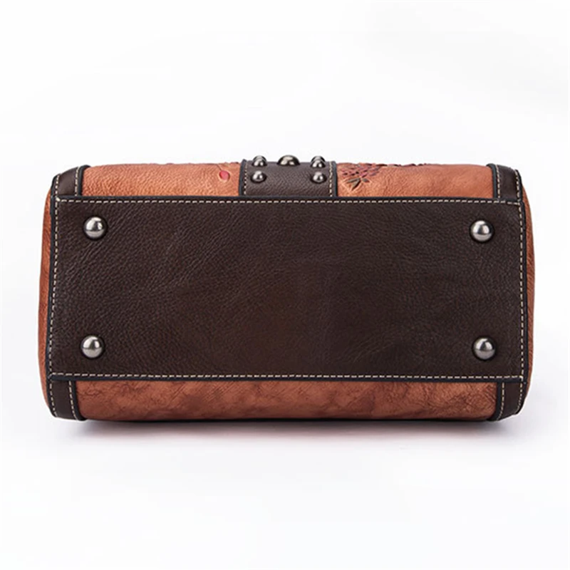 Высококачественная винтажная модная женская сумка из натуральной кожи красного