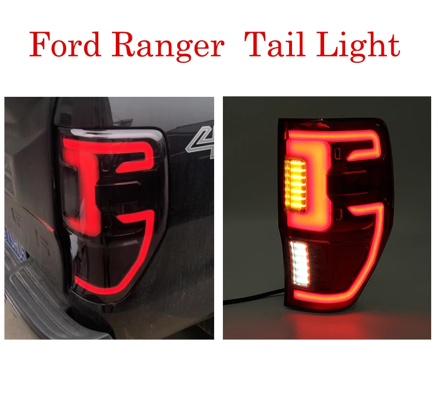 Светодиодный задний фонарь чехол для Ford Ranger 2012-2019New Ranger светодиодные задние фары светодиодный указатель поворота светодиодный тормоз