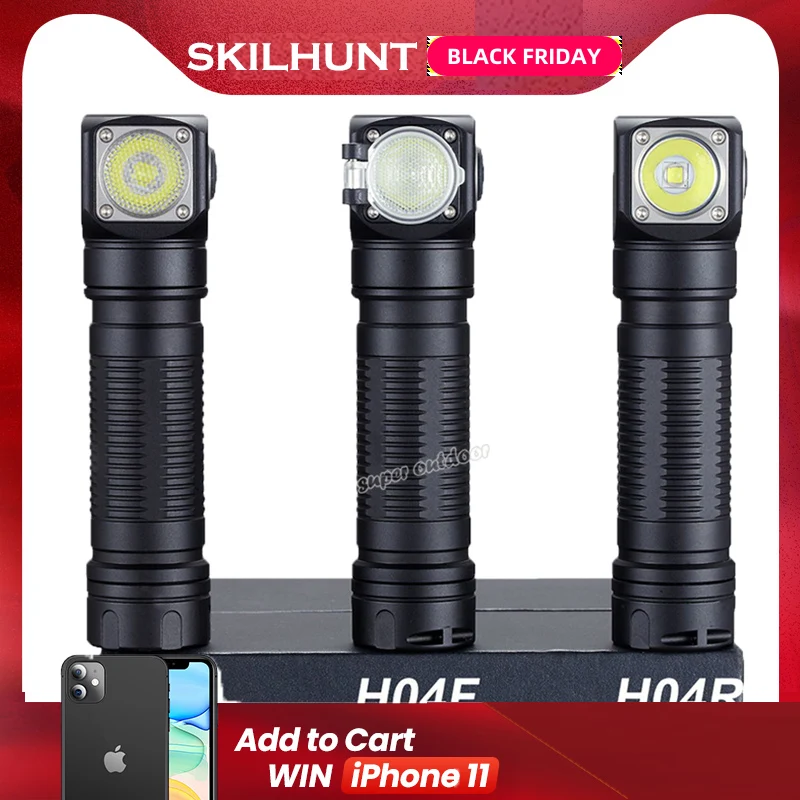 Светодиодный фонарик Skilhunt H04 H04R H04F два настраиваемых интерфейса Cree XML для охоты