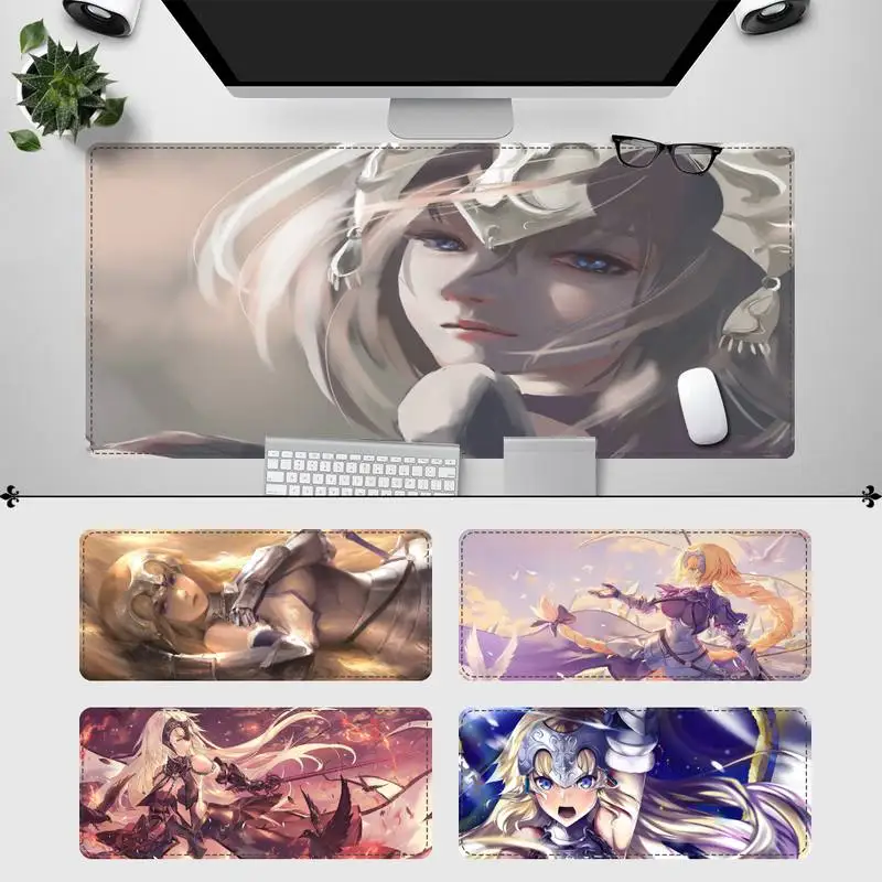 

Trendy Black Saber Joan of Arc Beauty Girls Gaming Mouse Pad Gamer Keyboard Maus Pad Desk Mouse Mat Game Accessories for cs go
