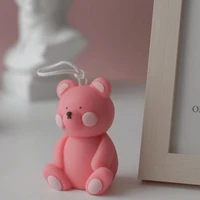 bathtub bear bow tie rabbit candle silicone mold for diy soap resin mould handmade soy candles making aroma wax tools home decor