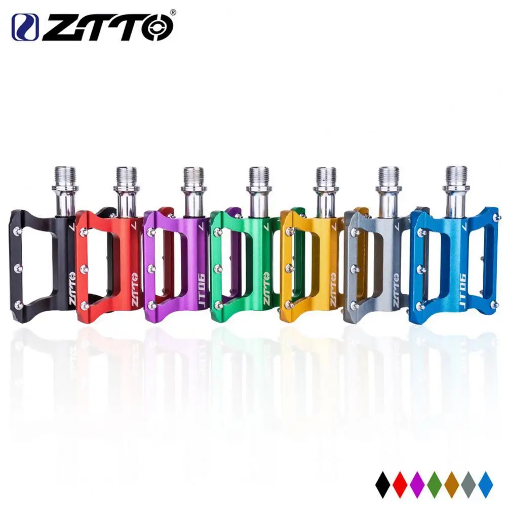 

1Pair ZTTO Universal Colorful Bike Pedals Aluminum Alloy Bicycle Flat Platform for Folding Mountain Road Bikes