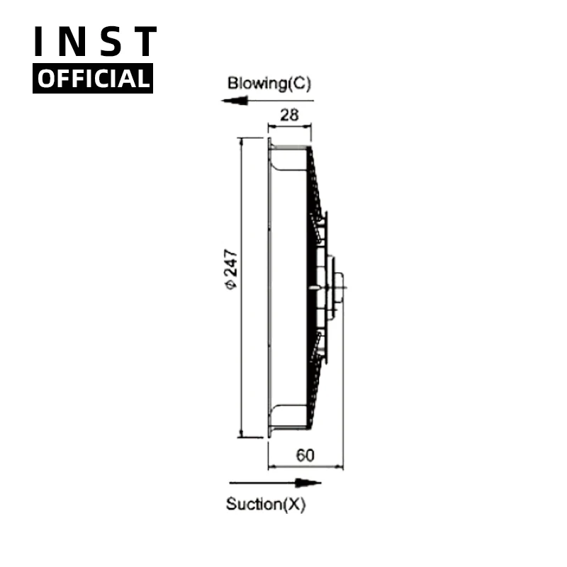 

Air Conditioning Fan AC A/C Blower Motor FOR Periphery Size 247mm 12V 24V