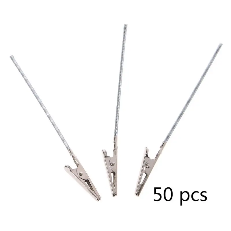 

50 шт. 4 дюйма для рукоделия Новый проволочный Зажим карты Примечание фоторамка Memo зажимы держателя вечерние Аллигатор зажим, глиной и аксесс...