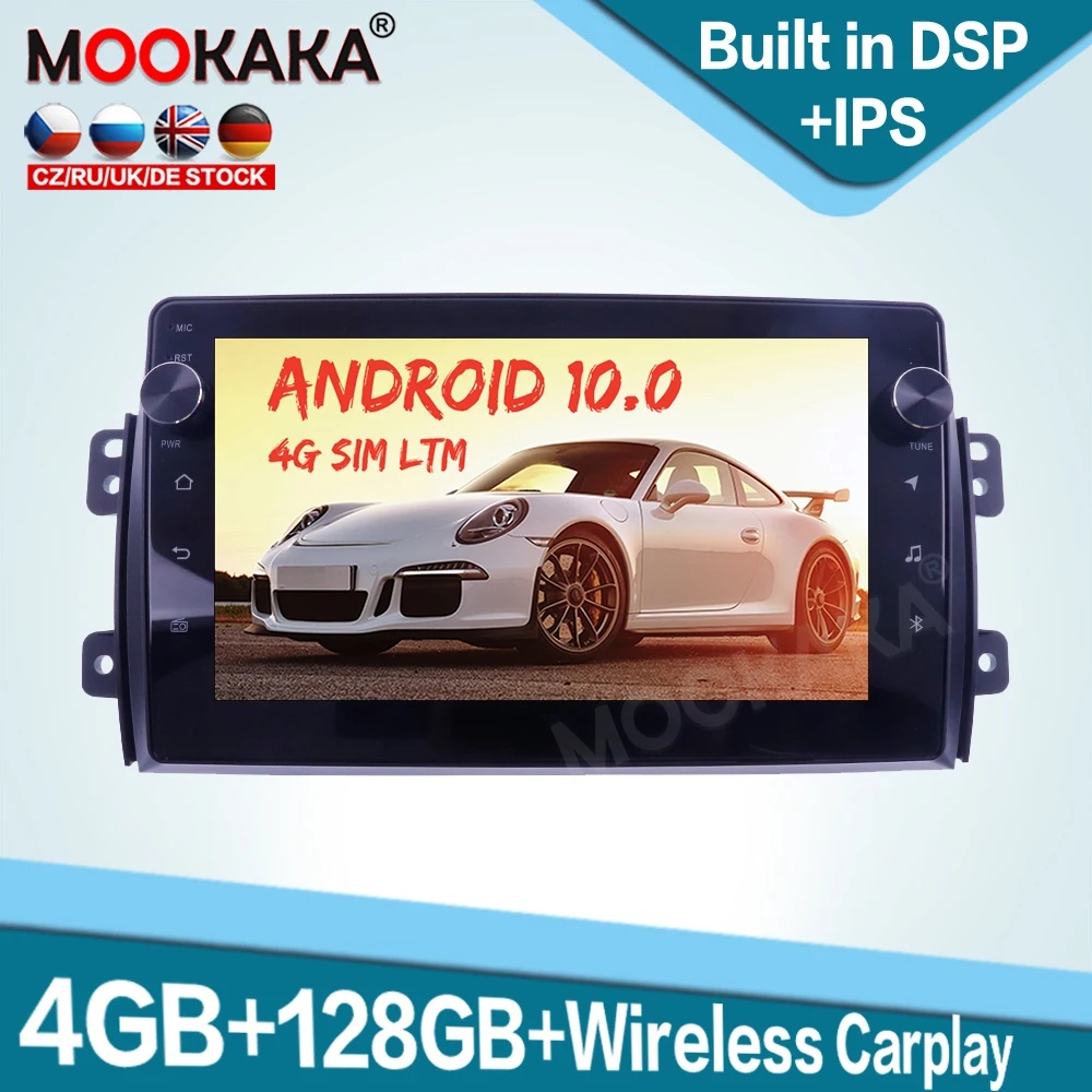 

128GB Carplay Android 10.0 Car Multimedia Player for Suzuki SX4 2006-2017 Auto Radio GPS Navigation Audio Stereo Head Unit DSP