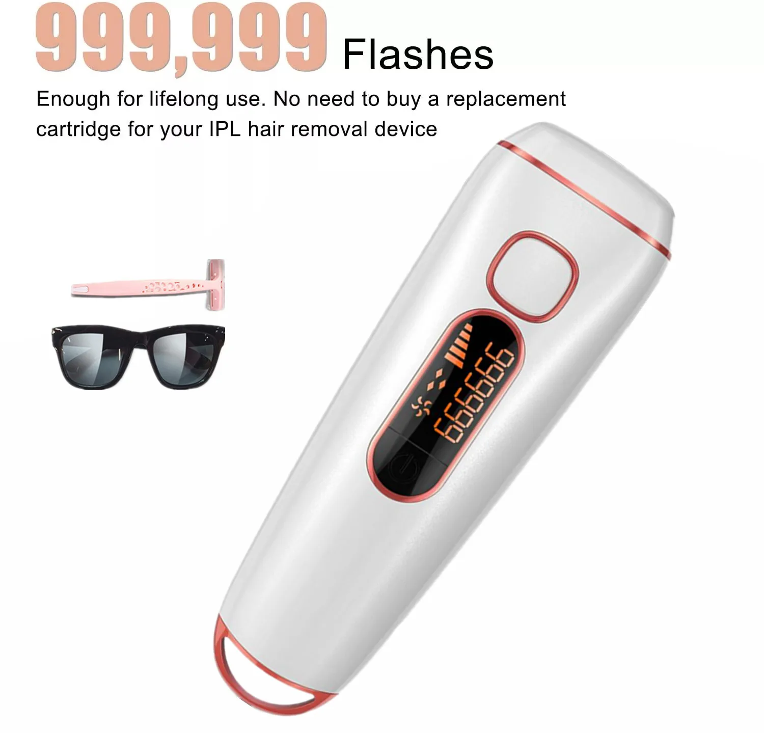 999999 Flash IPL Laser Hair Removal Instrument Painless Electric Epilator Pulsed Light Device 5 gears Adjustable Remover Machine