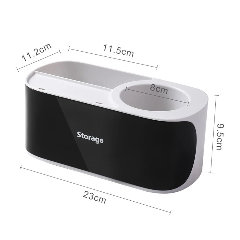 

Bathroom Hair Dryer Holder Shower Shelves Cosmetic Shampoo Storage Basket Bathing Organizer Wall Mounted Kitchen Rack Home Decor